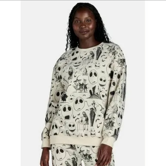 Disney Women's Crewneck Sweater - Black and White - Picture 2 of 6